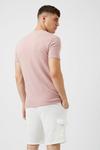 Burton Slim Fit Coral Pink Textured T-Shirt thumbnail 3