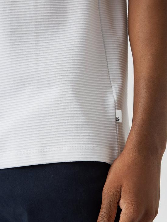 Burton Slim Fit White Textured T-Shirt 5