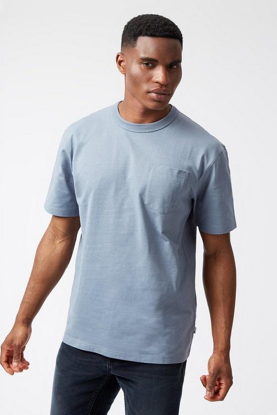 Burton Relaxed Fit Blue Heavy Weight T-shirt 1
