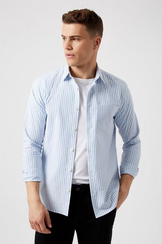 Burton Smart Light Blue Stripe Shirt 1