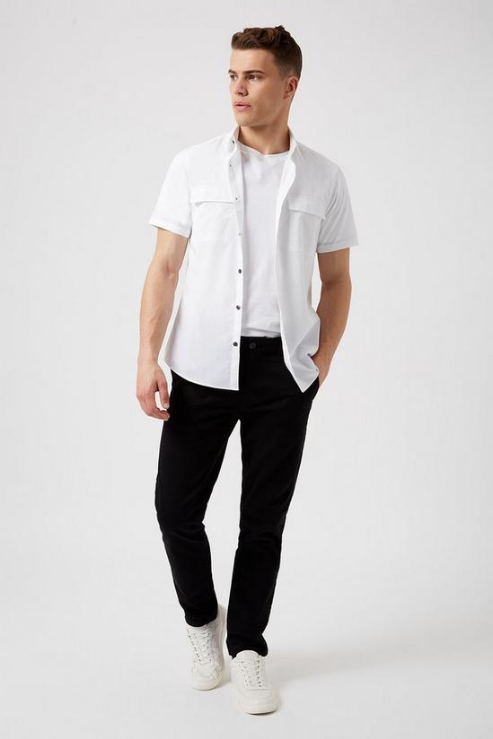 Burton Smart White Short Sleeve Military Shirt 2