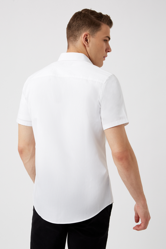 Burton Smart White Short Sleeve Military Shirt 3