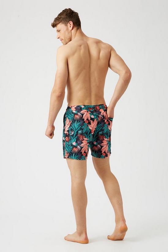 Burton Navy Floral All Over Print Swim Shorts 3