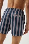 Burton Navy 3 Colour Stripe Swim Shorts thumbnail 4