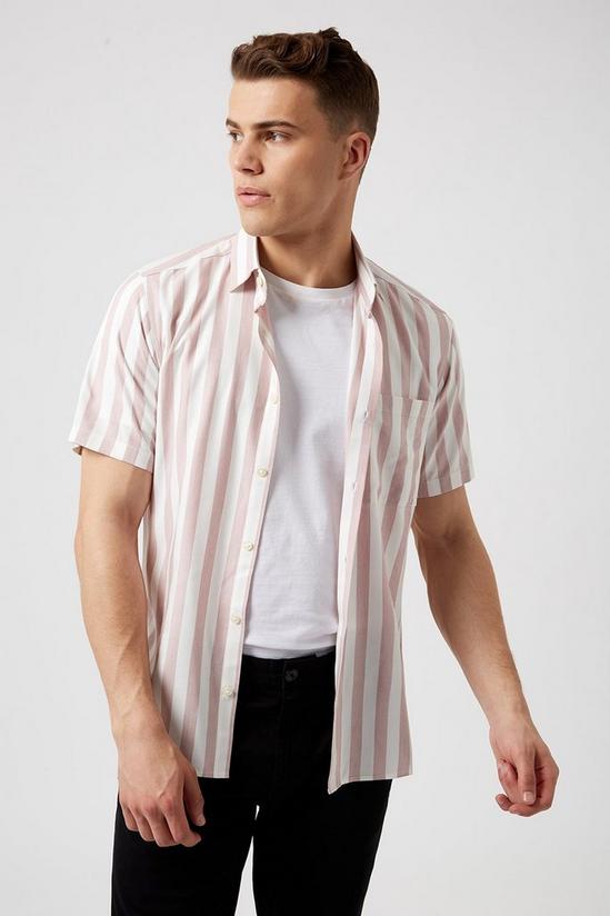 Burton Smart Rose Viscose Stripe Shirt 1