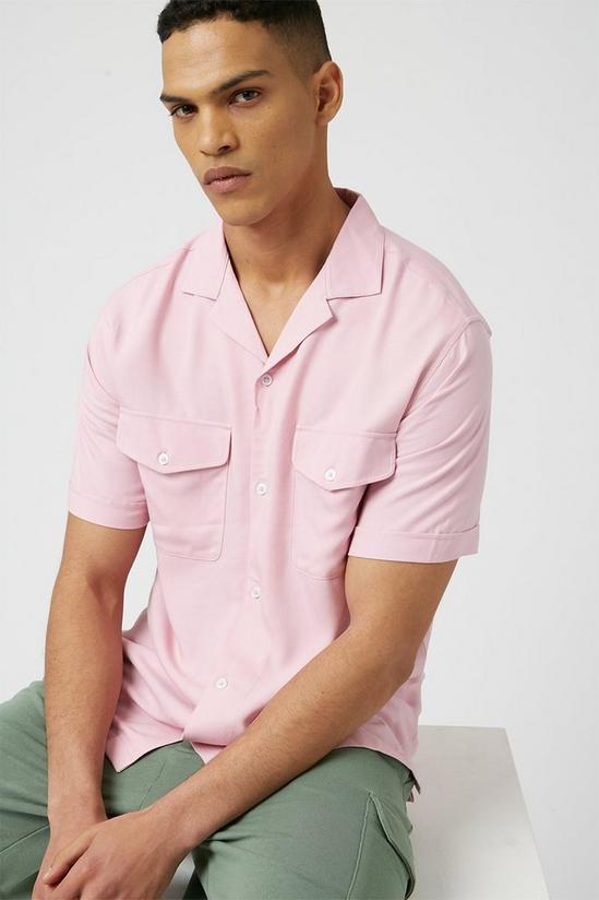 Burton Pink Twin Pocket Viscose Shirt 1