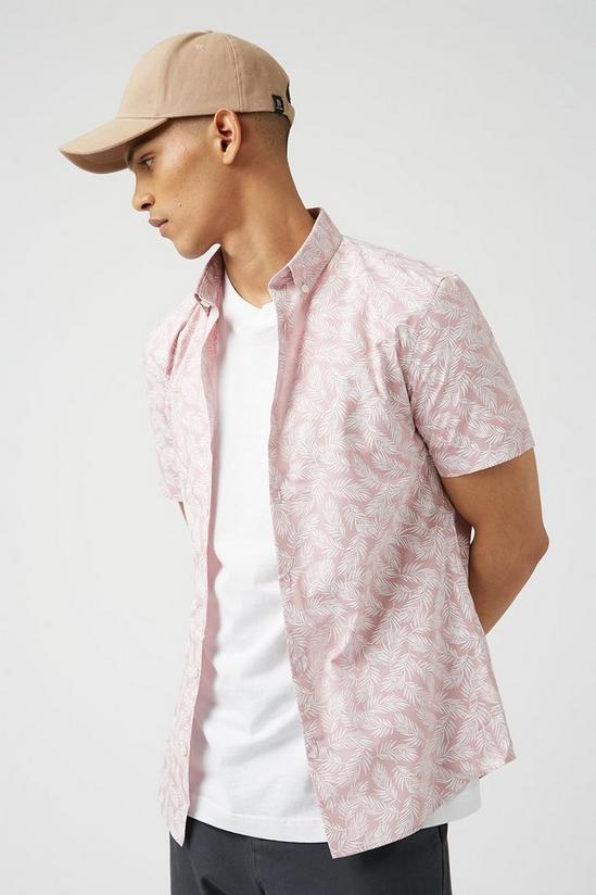 Burton Pink Printed Short Sleeve Shirt 1