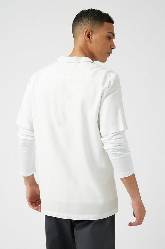 Burton White Twin Pocket Viscose Shirt 3