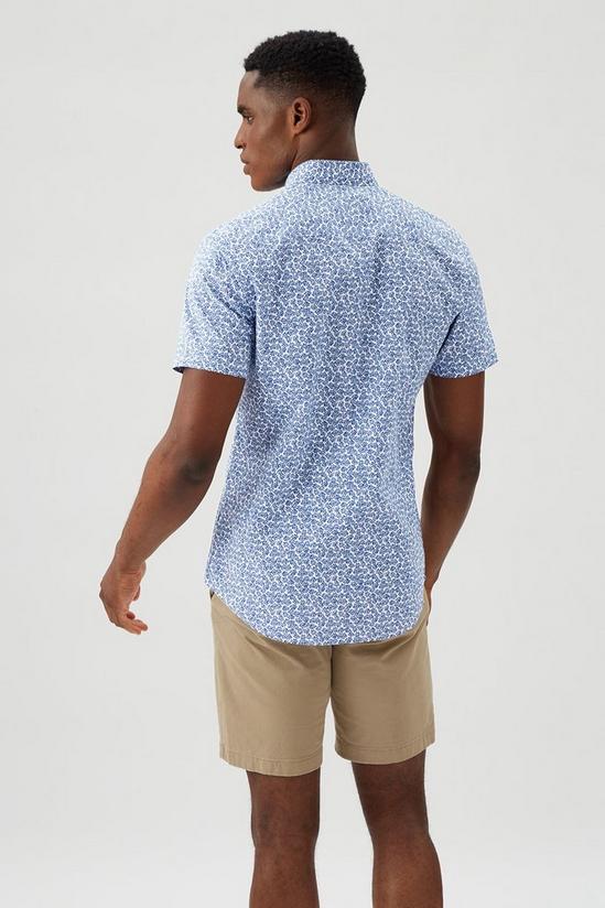 Burton Short Sleeve Blue Vedure Printed Shirt 3