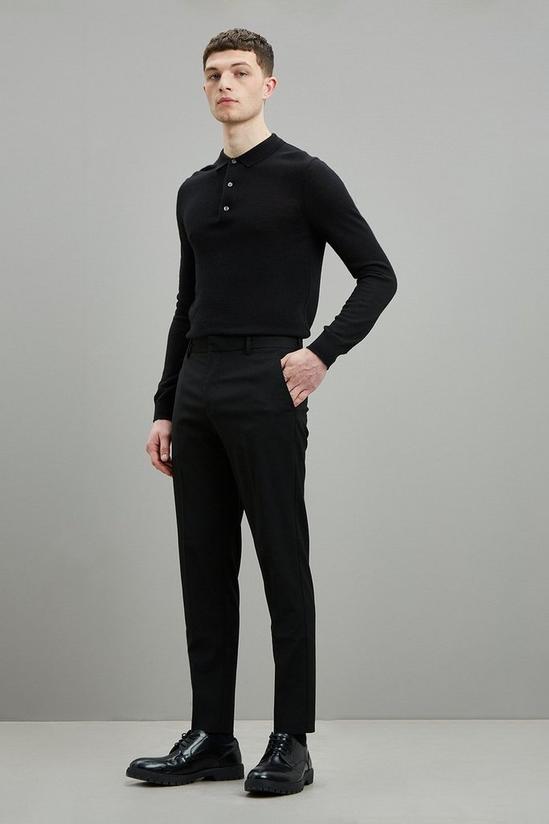 Burton Skinny Fit Black Smart Trousers 1