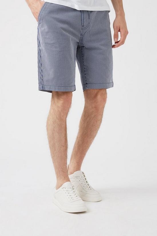 Burton Grey Fine Stripe Shorts 2