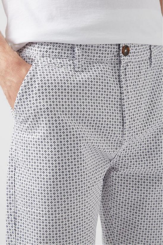 Burton Grey Geo Print Chino Shorts 4