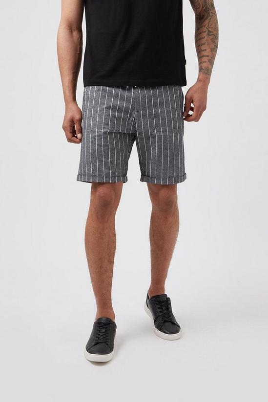 Burton Grey Stripe Drawstring Shorts 2