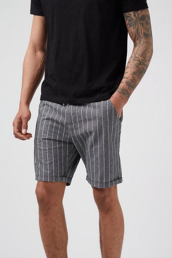Burton Grey Stripe Drawstring Shorts 4