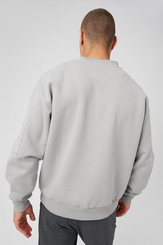 Burton Grey Sleeve Pocket Oversized Sweatshirt 3