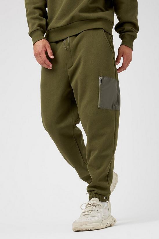 Burton Relaxed Fit Khaki Cargo Bungee Cord Joggers 2