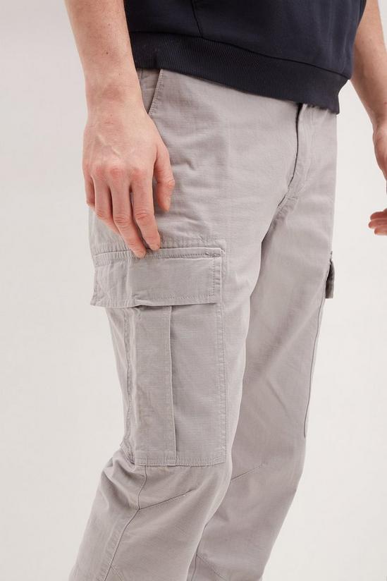 Burton Slim Grey Ripstop Trousers 4