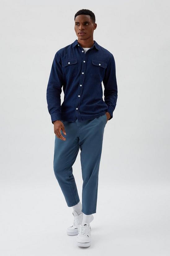 Burton Casual Blue Tapered Fit Drawstring Trouser 1