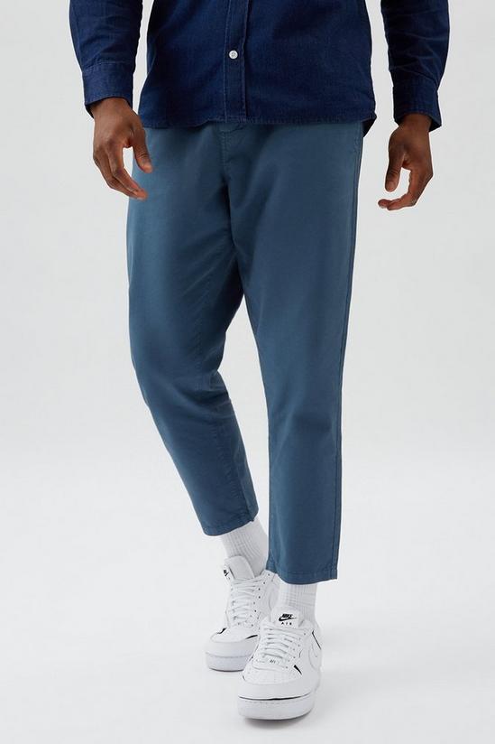 Burton Casual Blue Tapered Fit Drawstring Trouser 2