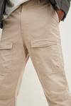 Burton Tapered Fit Beige Cargo Trousers thumbnail 4