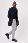 Burton Slim Fit Grey Pleat Front Smart Trousers thumbnail 1