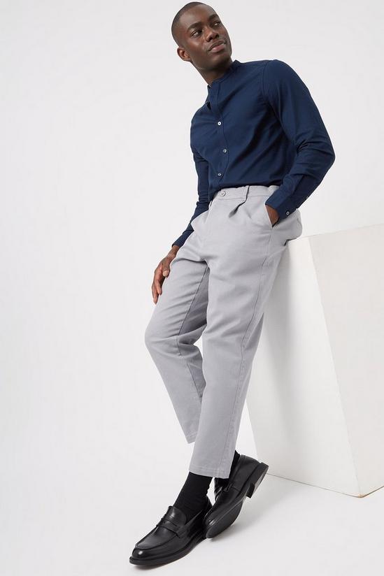 Burton Slim Fit Grey Pleat Front Smart Trousers 2