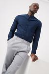 Burton Slim Fit Grey Pleat Front Smart Trousers thumbnail 4