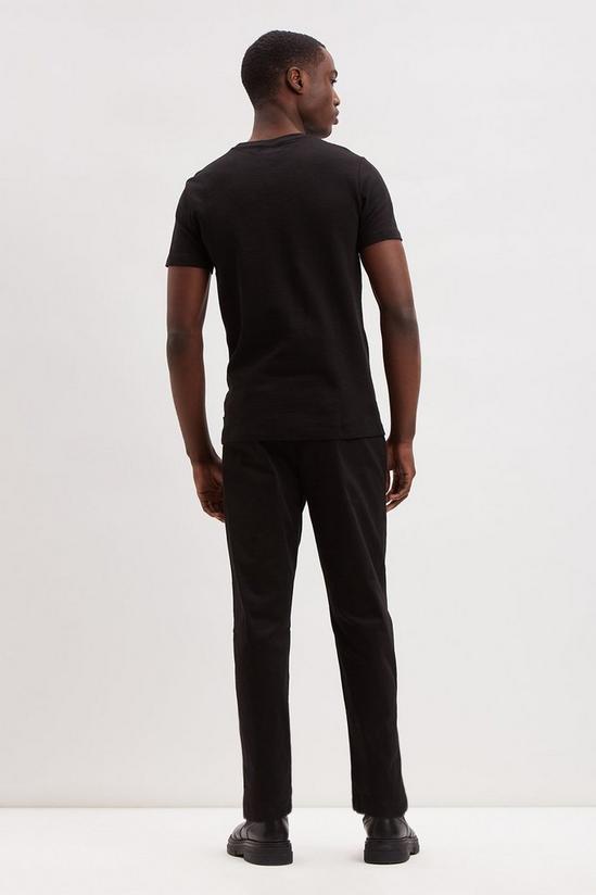 Burton Tapered Fit Black Worker Trousers 3