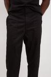 Burton Tapered Fit Black Worker Trousers thumbnail 4