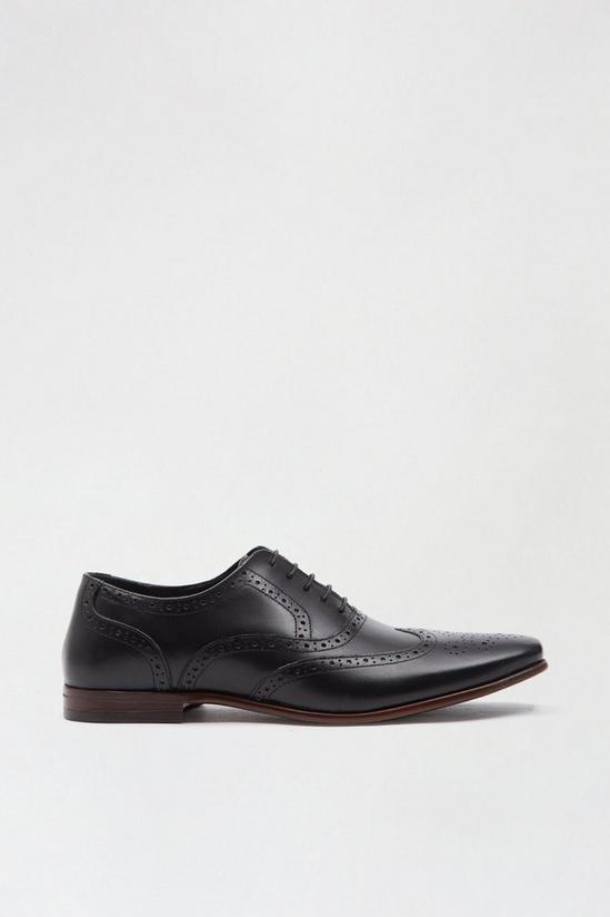 Burton Black Leather Oxford Brogue Shoes 1