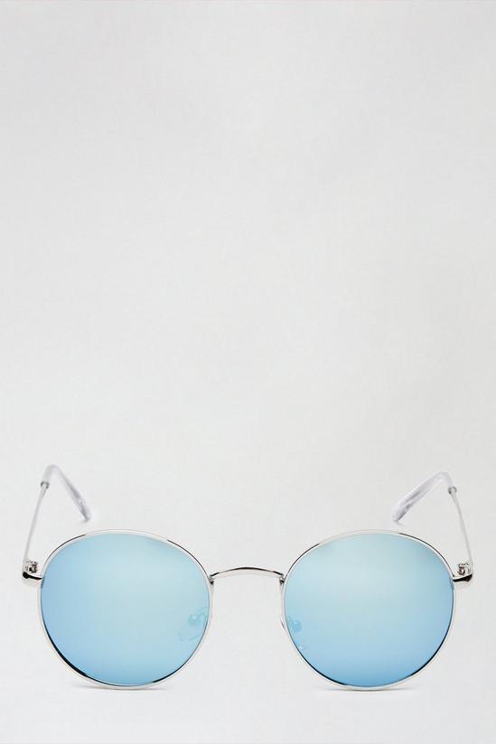 Burton Grey Mirrored Round Sunglasses 1