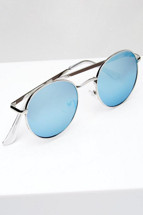 Burton Grey Mirrored Round Sunglasses 2