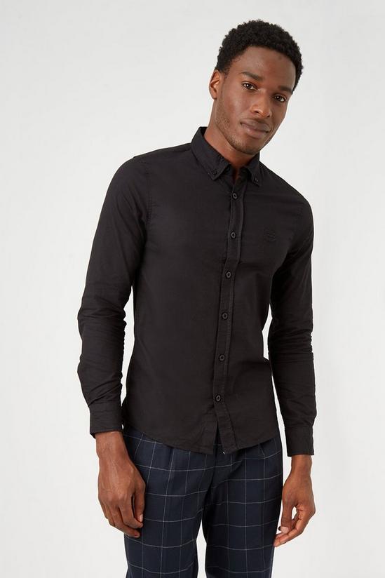 Burton Long Sleeve Skinny Fit Oxford Shirt 1