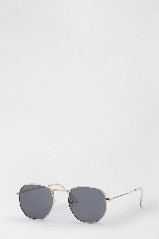 Burton Smoke Lens Gold Hexagonal Sunglasses 2