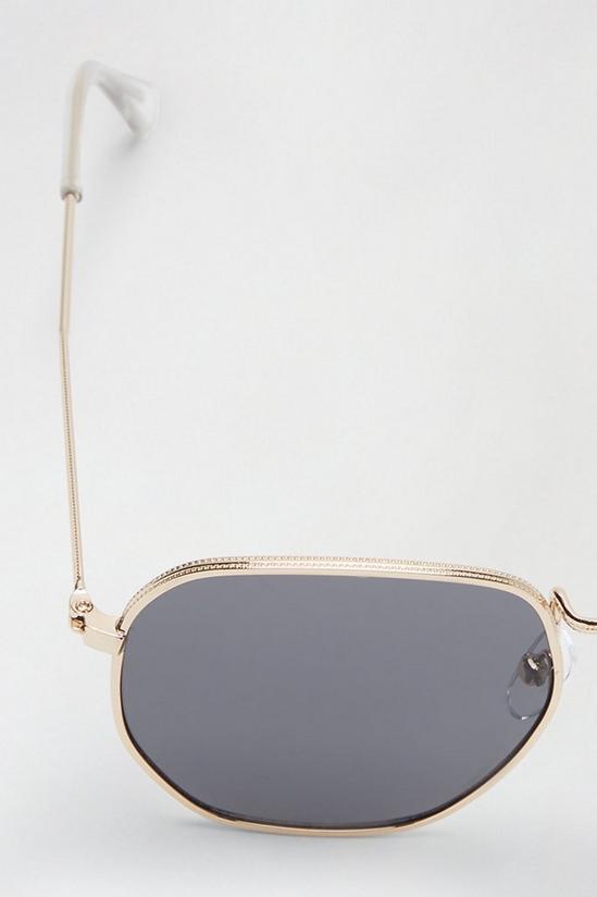 Burton Smoke Lens Gold Hexagonal Sunglasses 4