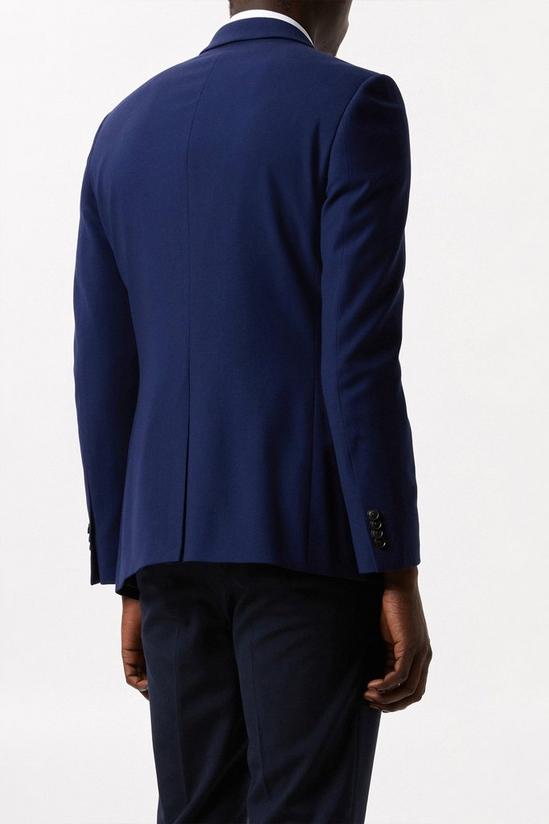 Burton Skinny Fit Blue Textured Blazer 3