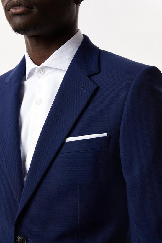 Burton Skinny Fit Blue Textured Blazer 4