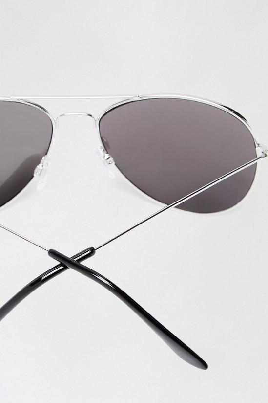 Burton Silver Mirrored Aviator Sunglasses 3