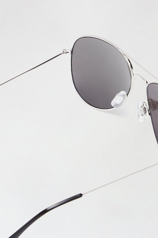 Burton Silver Mirrored Aviator Sunglasses 4