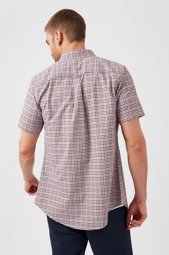Burton Short Sleeve Tan Check Shirt 3