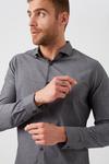 Burton Grey Skinny Fit Long Sleeve Shirt thumbnail 4