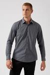 Burton Grey Slim Fit Long Sleeve Shirt thumbnail 1