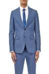 Burton Plus and Tall Slim Blue Sharkskin Suit Jacket thumbnail 2