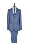 Burton Plus and Tall Slim Blue Sharkskin Suit Jacket thumbnail 4