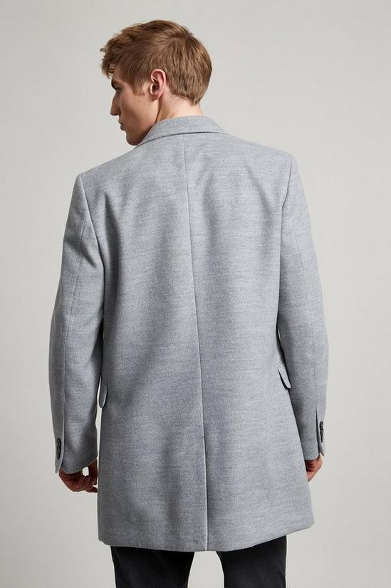 Burton Light Grey Faux Wool Overcoat 3