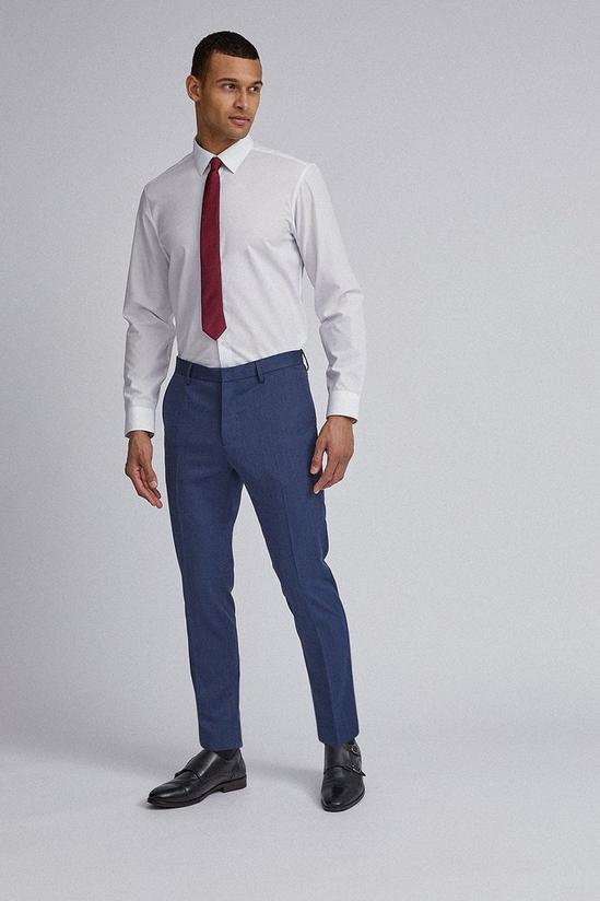 Burton Blue Skinny Textured Trousers 1