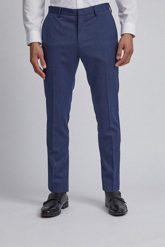 Burton Blue Skinny Textured Trousers 3