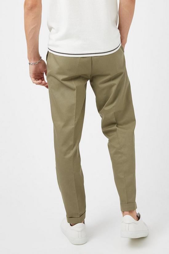 Burton Khaki Tapered Fit Crop Trousers 3