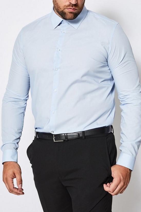 Burton Plus and Tall Blue Slim Fit Shirt 3