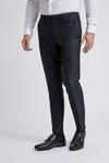 Burton Navy and Black Skinny Fit Suit Trousers thumbnail 2